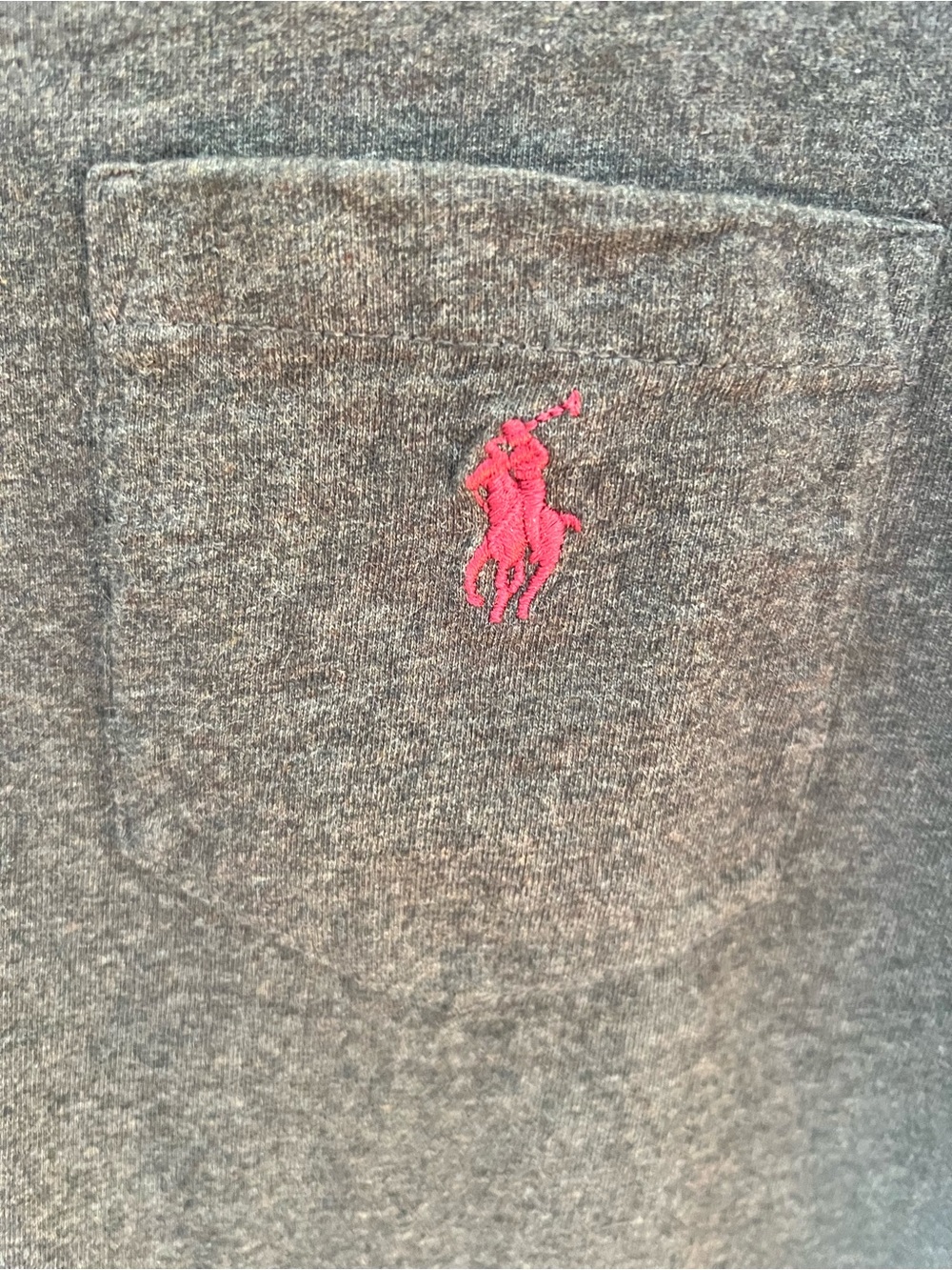 Polo by Ralph Lauren Dark Gray Short-Sleeve Pocket Tee with Red Pony - Picture 2 of 4